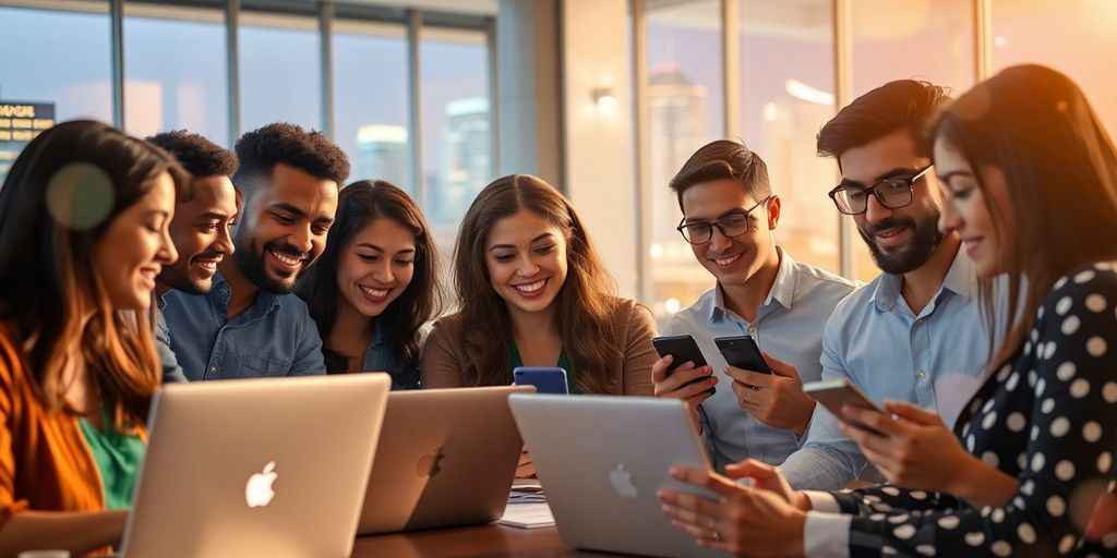 A diverse group of global e-commerce affiliate marketers.