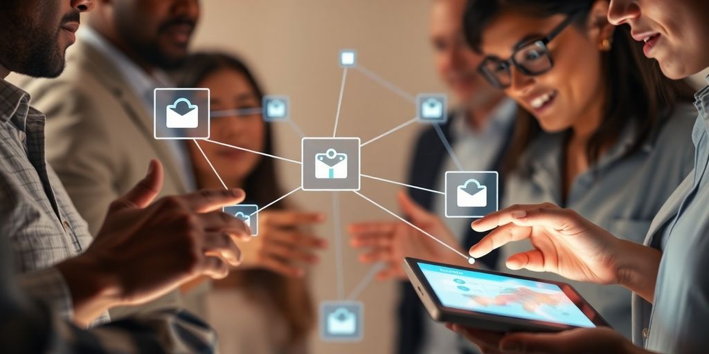 People connect various marketplace platforms.